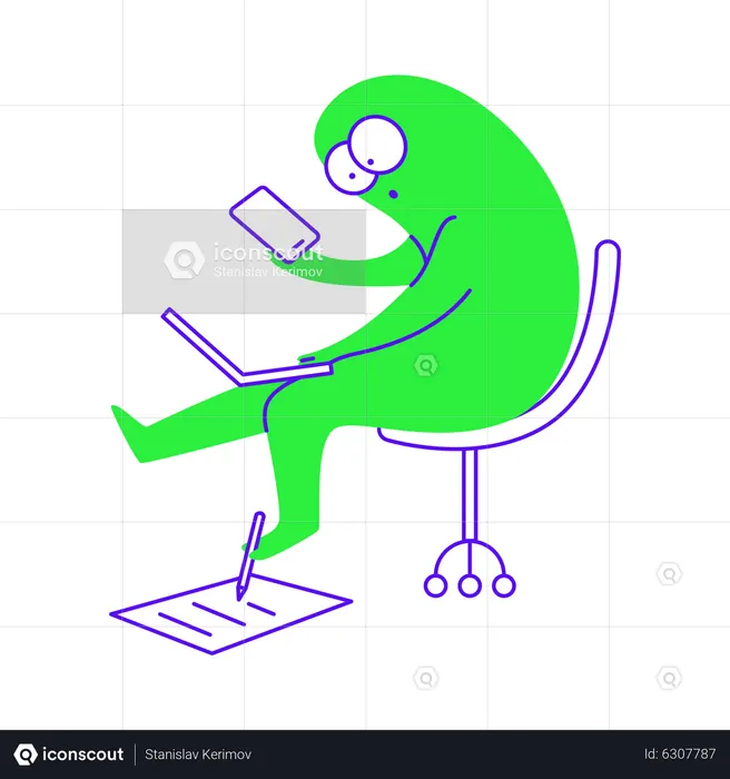 Preparing for exam  Illustration