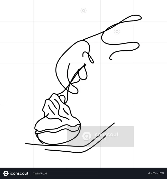 Preparing ramen noodles  Illustration