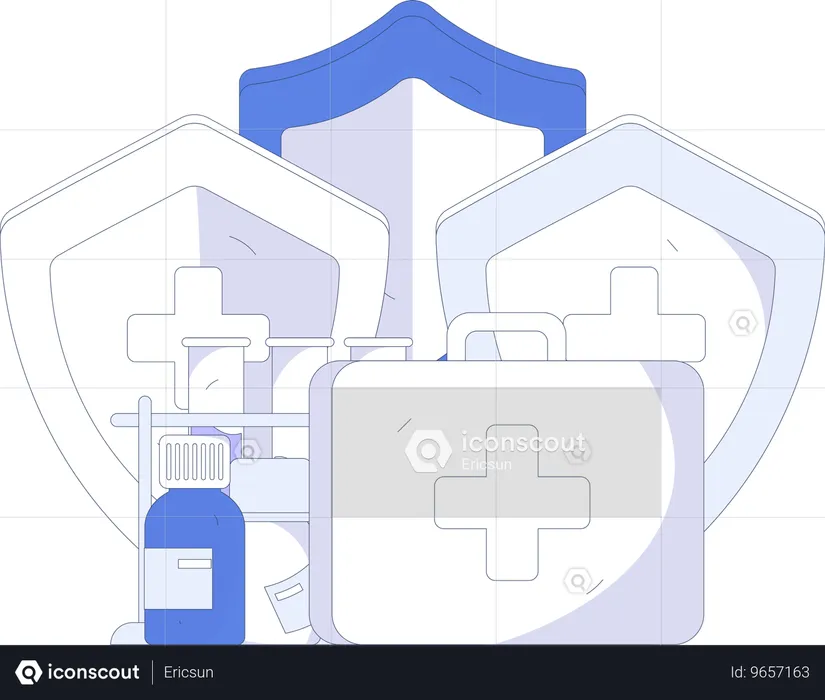 Prescription de médicaments en ligne  Illustration