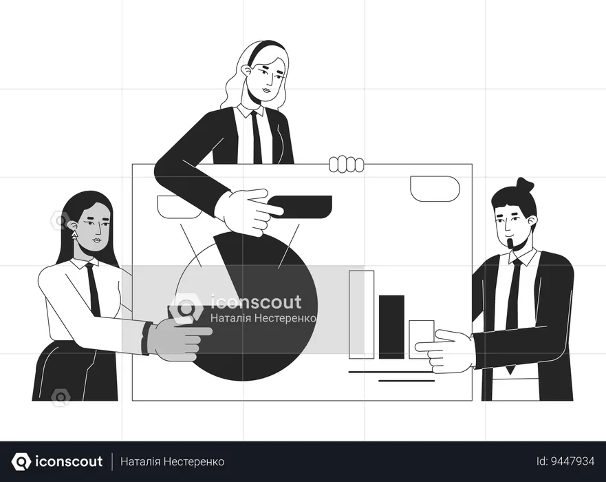 Presentation businesspeople  Illustration