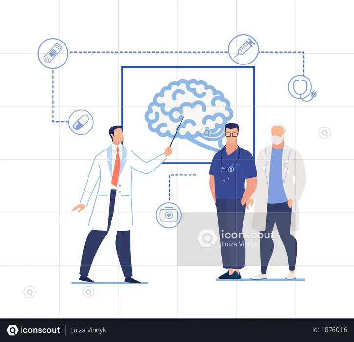 Presentation related  human brain  Illustration
