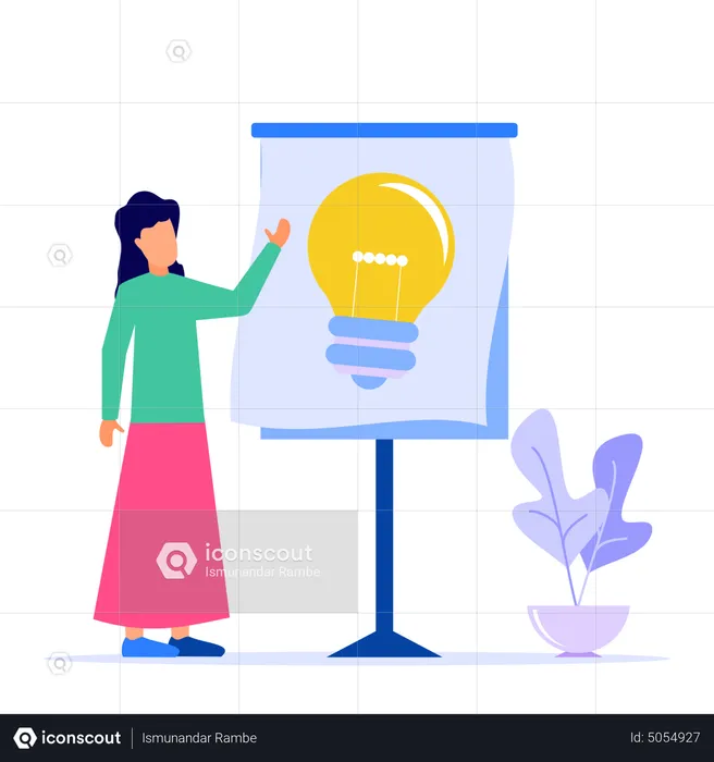 Presenting Business Idea  Illustration