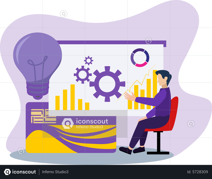 Best Premium Presenting Business Idea Illustration download in PNG