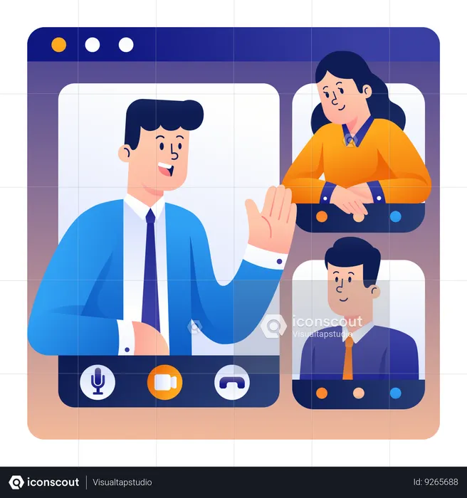 Presenting the project to team  Illustration