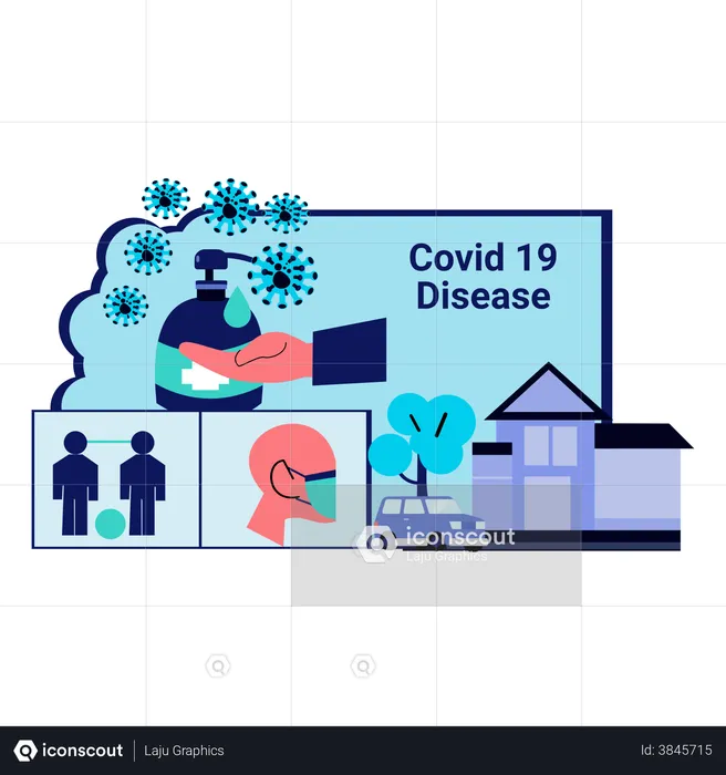 Prevenir la enfermedad de Covid-19  Ilustración