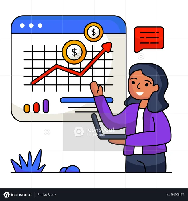 Pronóstico financiero  Ilustración