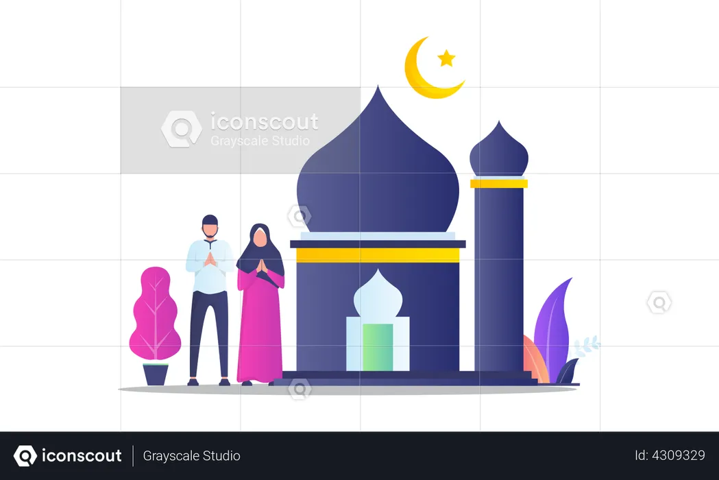 Prière du ramadan  Illustration