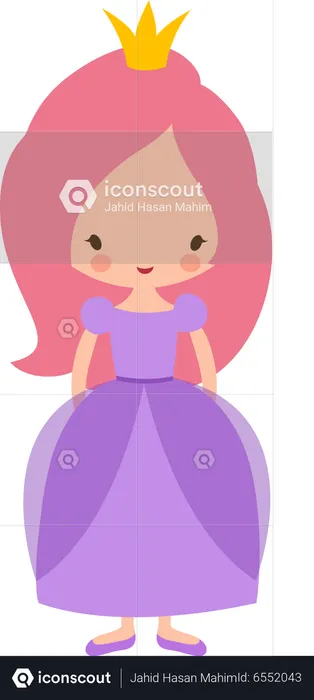 Princesa com coroa  Ilustração