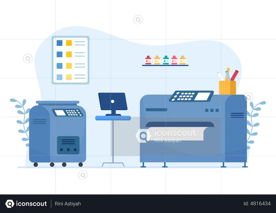Printing house  Illustration