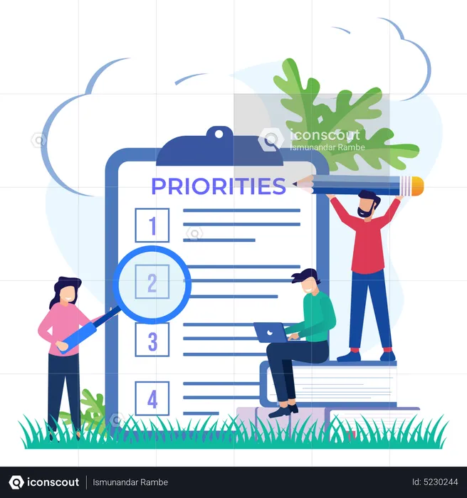 Priorities tasklist  Illustration