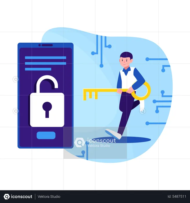 Privacy lock  Illustration