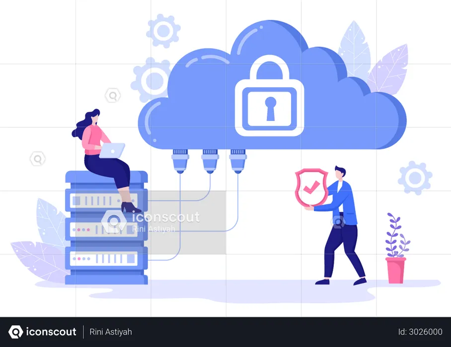 Private cloud  Illustration