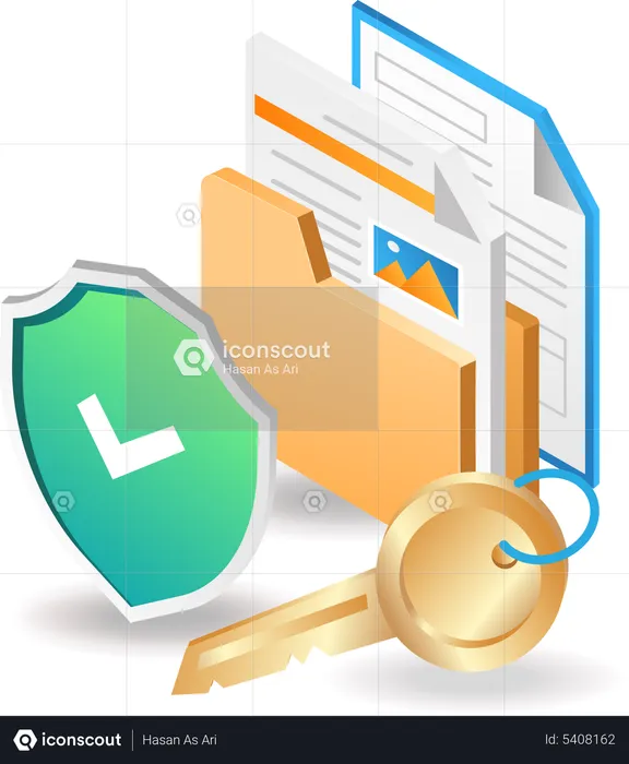 Private data folder lock  Illustration