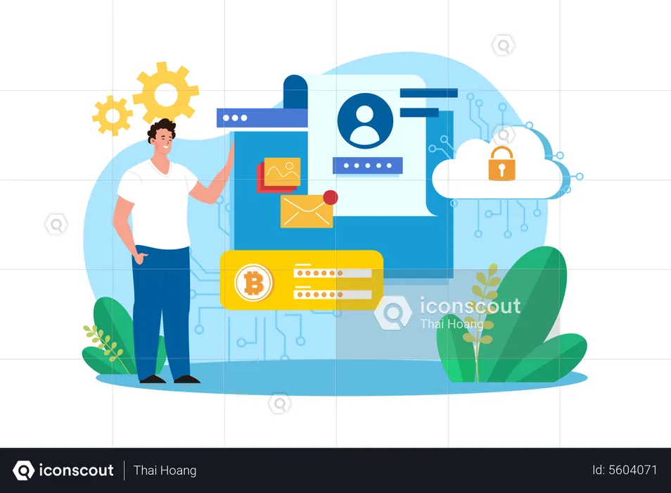 Private Data Protection  Illustration