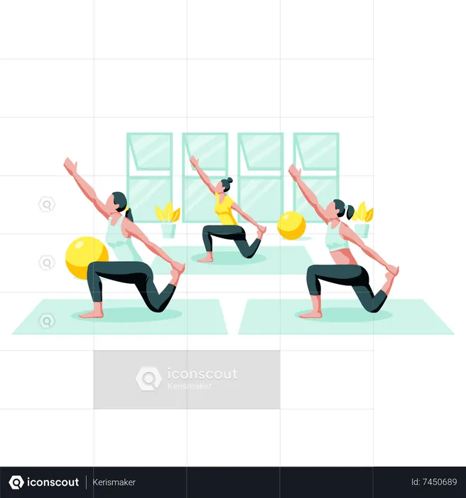 Private yoga classes  Illustration