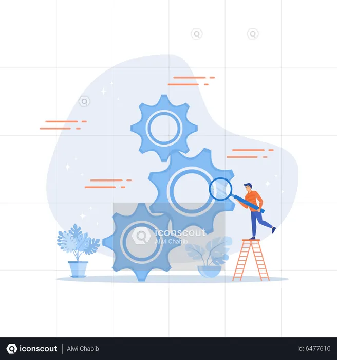 Analysieren Sie das Problem, um den Prozess zu beheben  Illustration