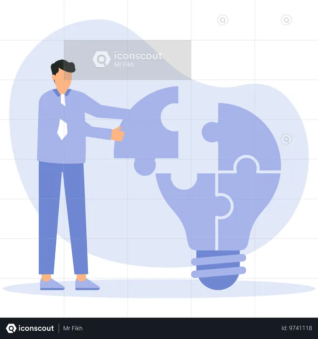 Problem solver and get solution to overcome difficulty  Illustration