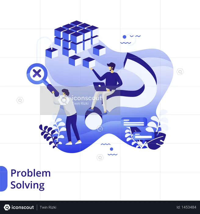 Problem Solving Flat Illustration  Illustration