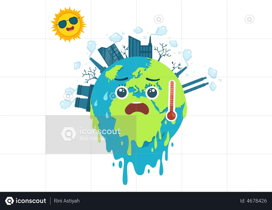 Problema del cambio climático  Ilustración