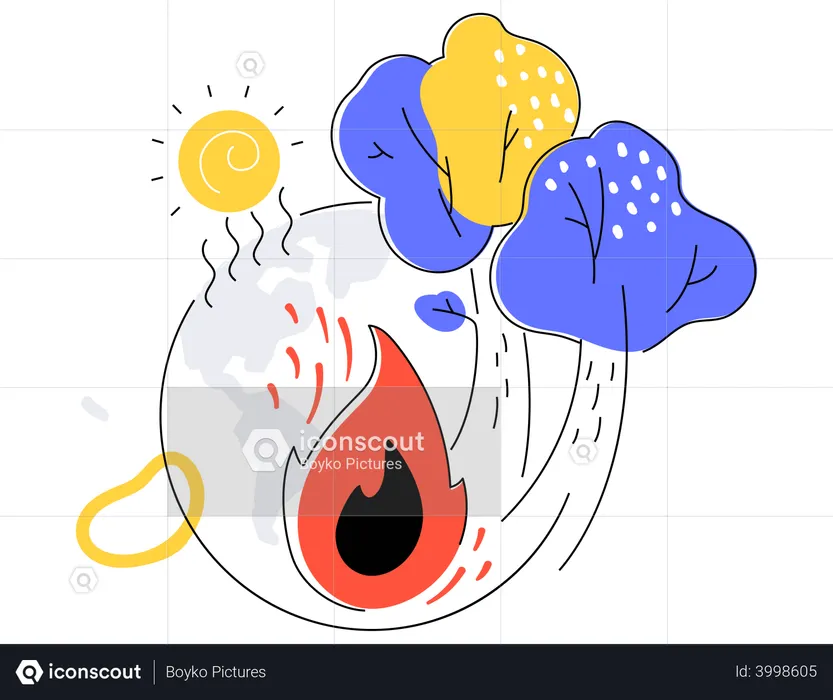 Problema ecológico  Ilustração