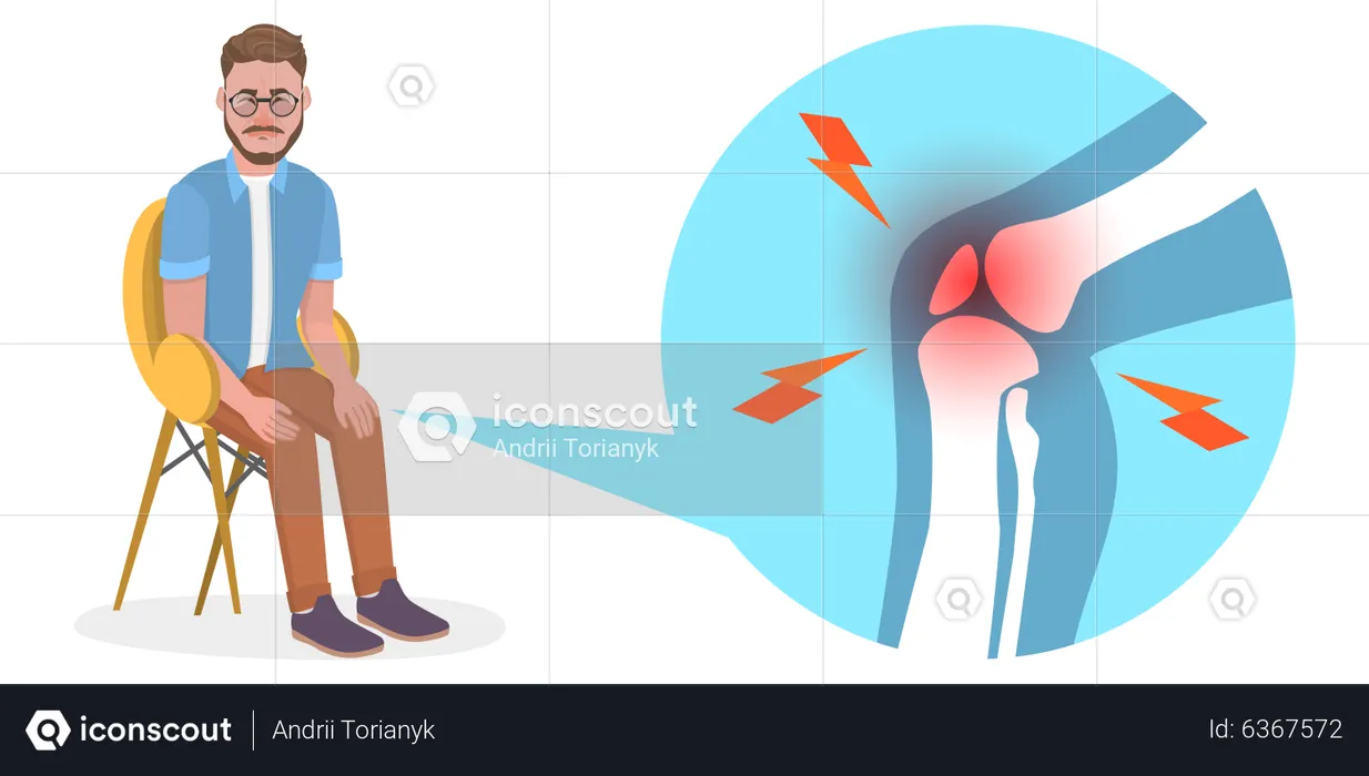 Problemas de rodilla  Ilustración