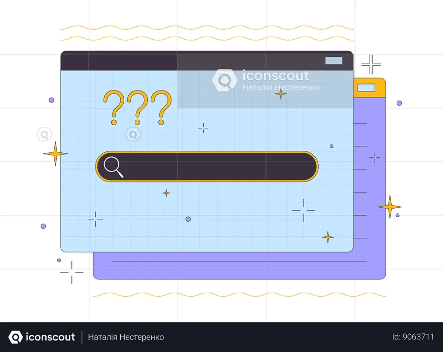 Problemas en la búsqueda web  Ilustración