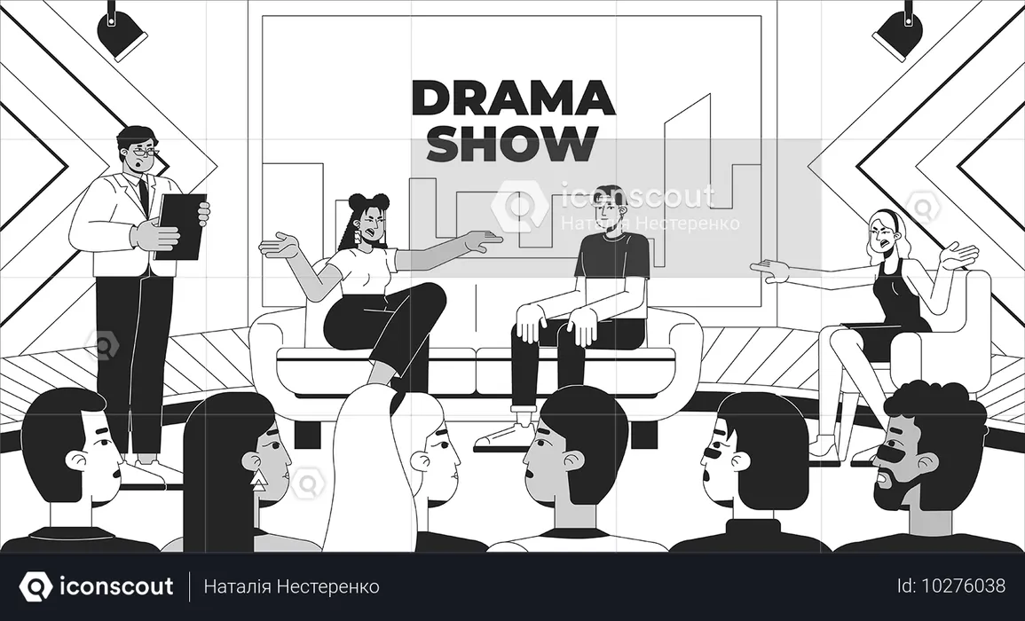 Un problème social dans une émission de télévision  Illustration