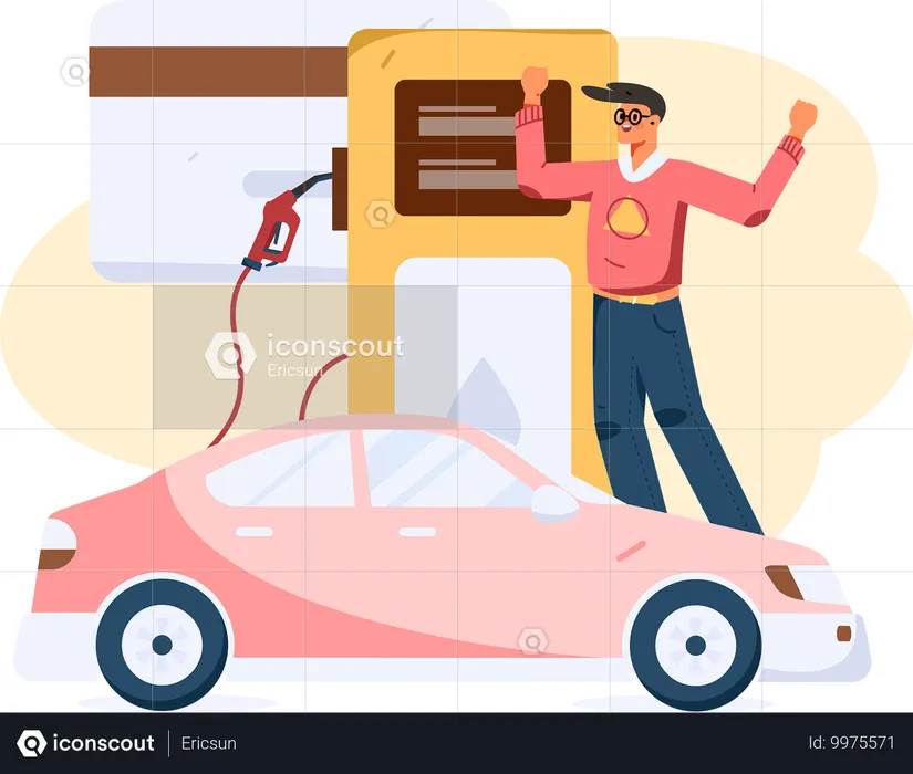 Procédure de ravitaillement en voiture  Illustration