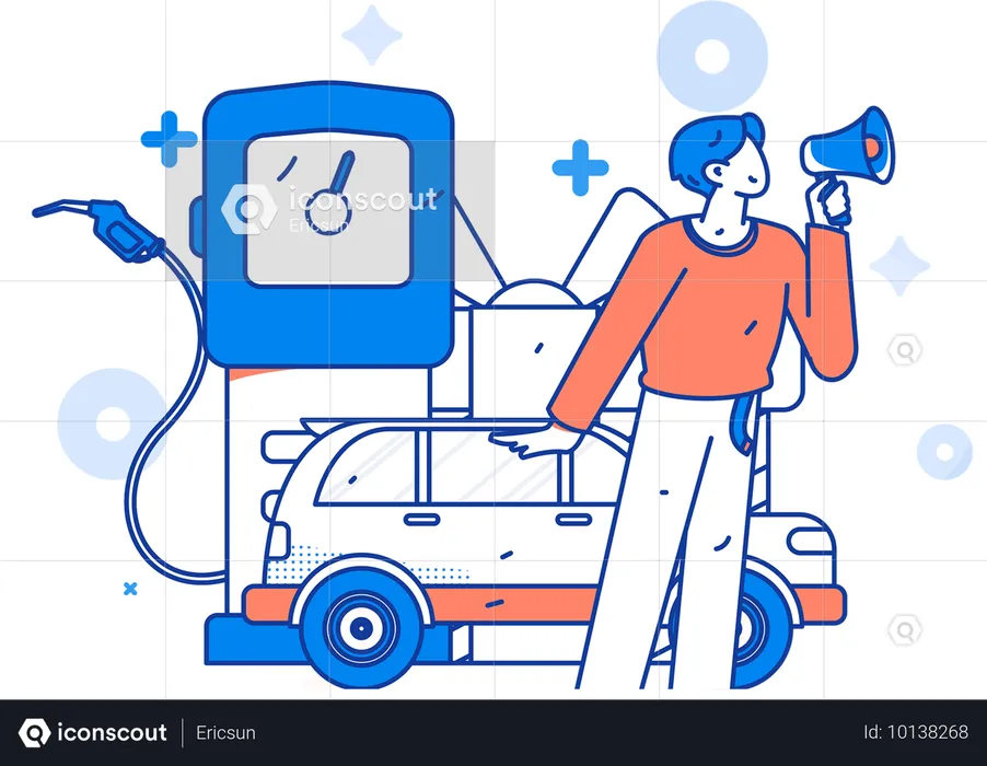 Proceso de reabastecimiento de combustible  Ilustración