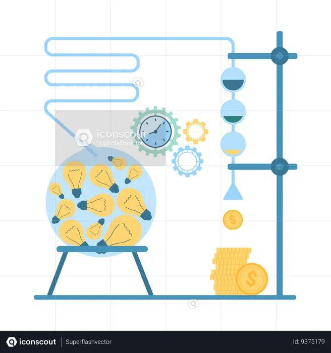 Process of conversion of idea into money  Illustration