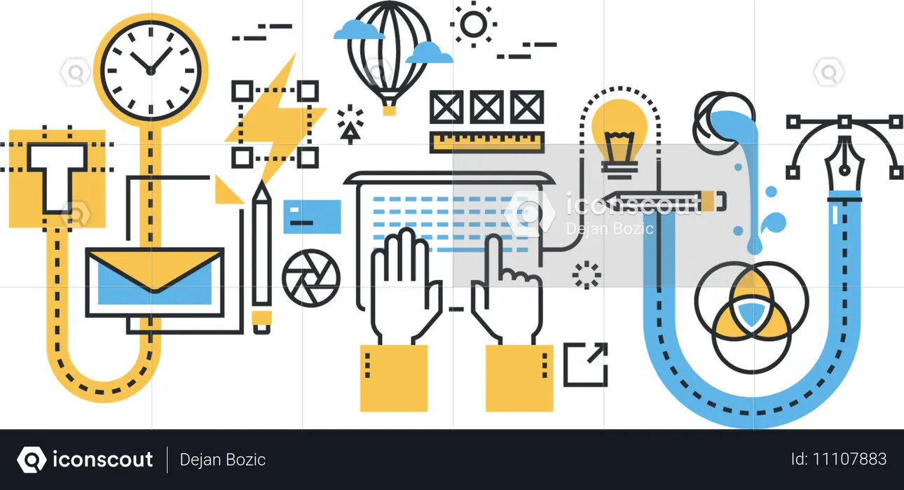 Processo de design gráfico  Ilustração