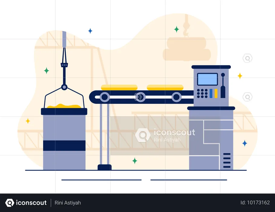 Processus de production d'acier  Illustration