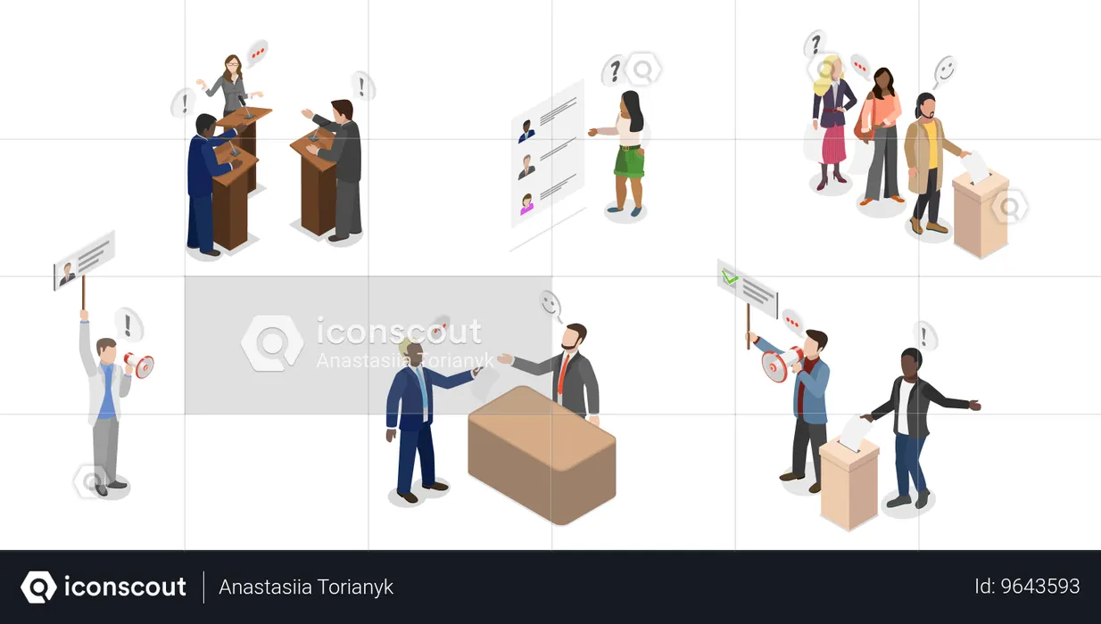 Processus d'élection politique  Illustration