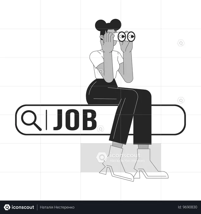 Procurando por emprego  Ilustração