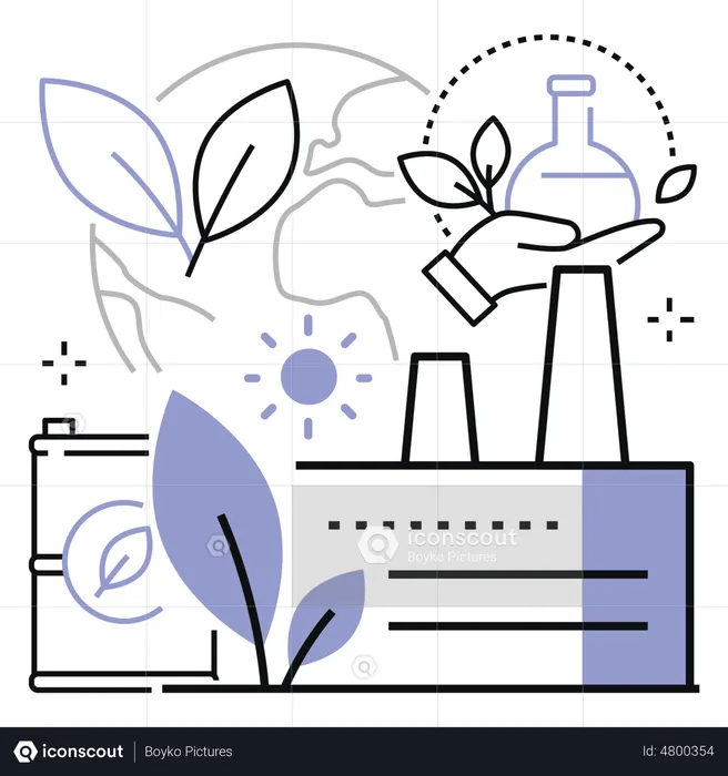 Produção de biocombustível  Illustration