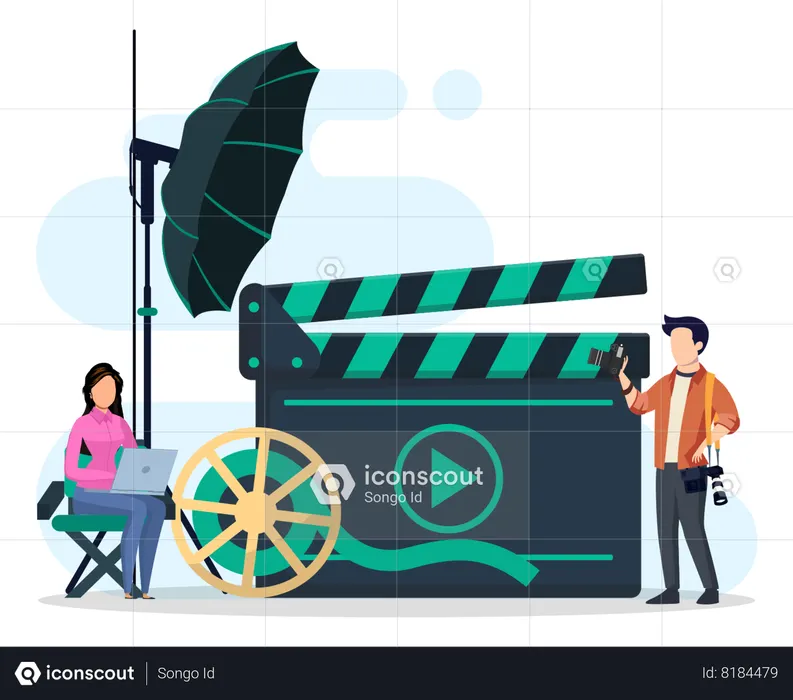 Produccion de pelicula  Ilustración