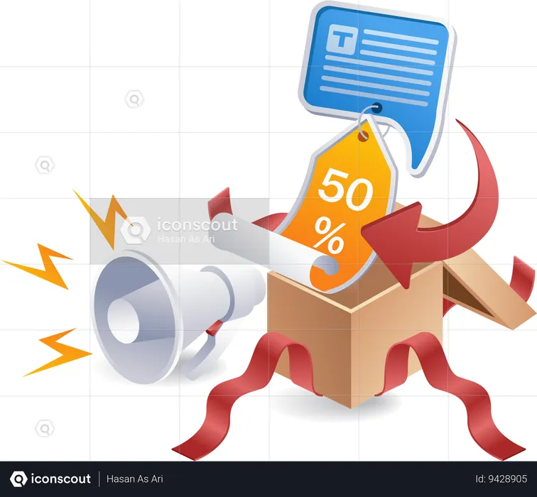 Product discount campaign sales infographic  Illustration