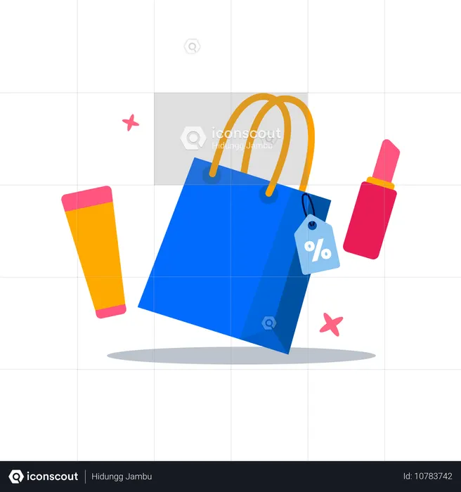 Product discount in live shopping  Illustration