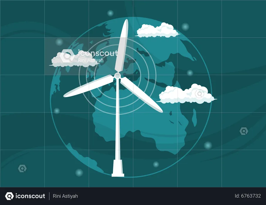 Production d'énergie éolienne  Illustration