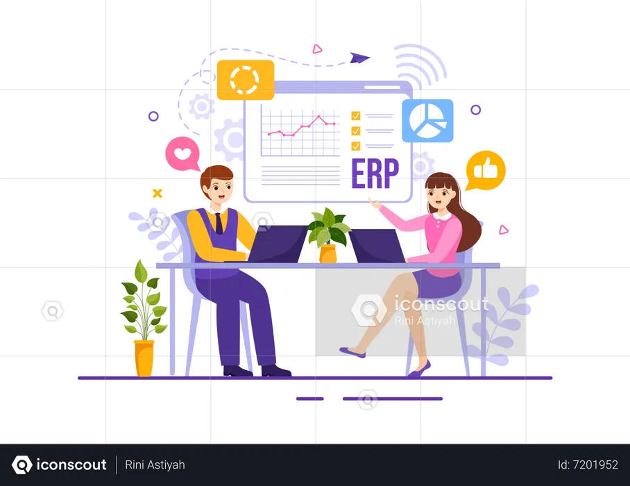 Productivity and Company Enhancement  Illustration