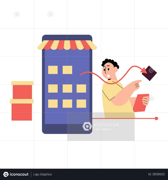 Products Selling at online stores  Illustration