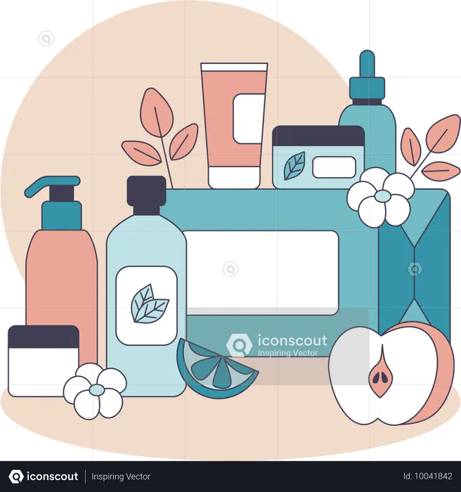 Produits de soins de la peau aromatisés  Illustration