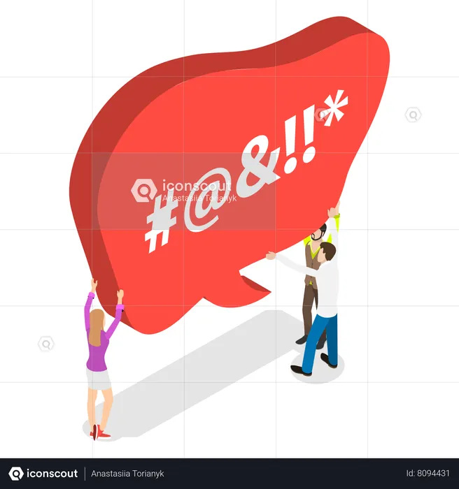 Profanity Speech Bubble  Illustration