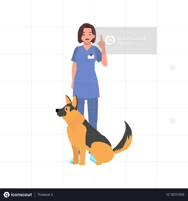 Profession Veterinarian  Illustration