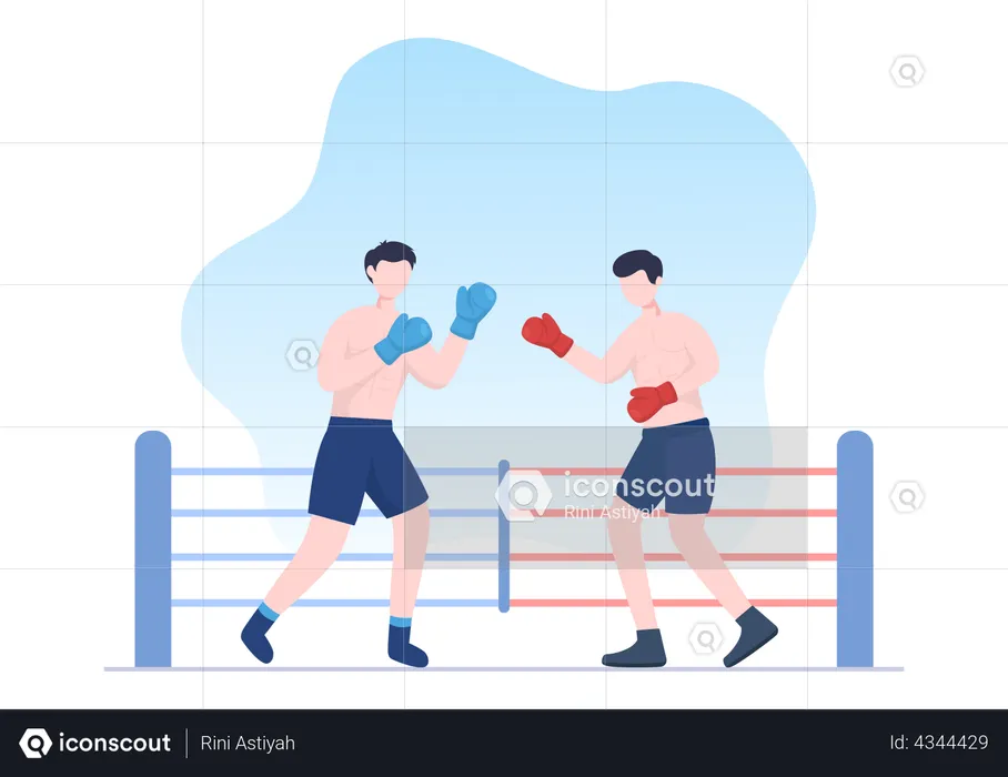 Professional Boxing Match  Illustration