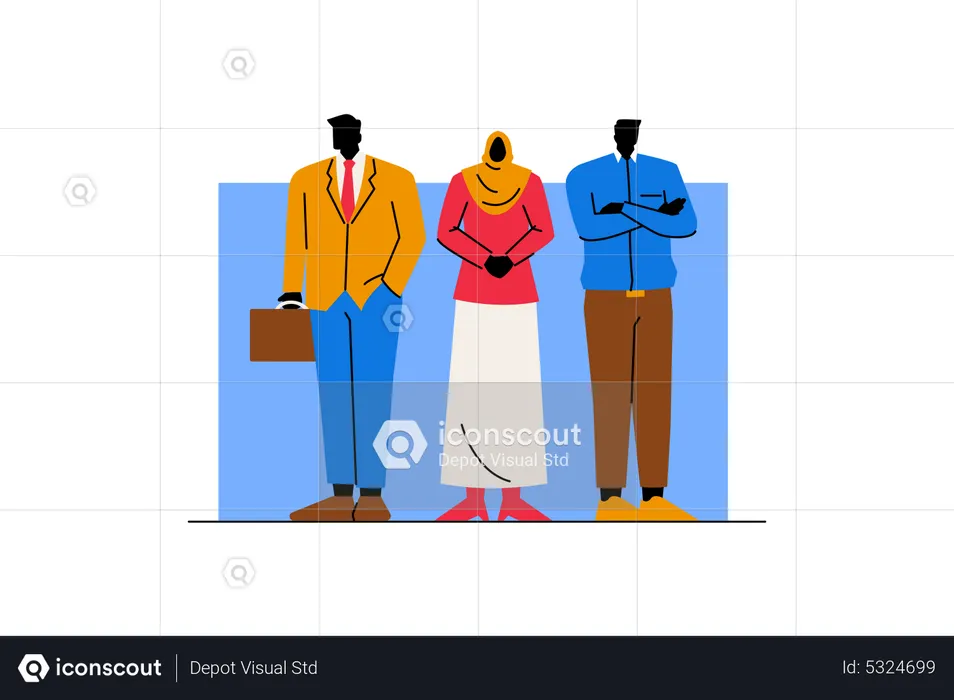 Professional business team  Illustration