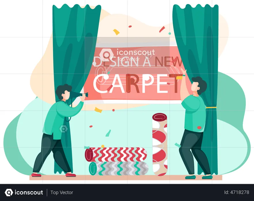 Professional carpet designer studio  Illustration