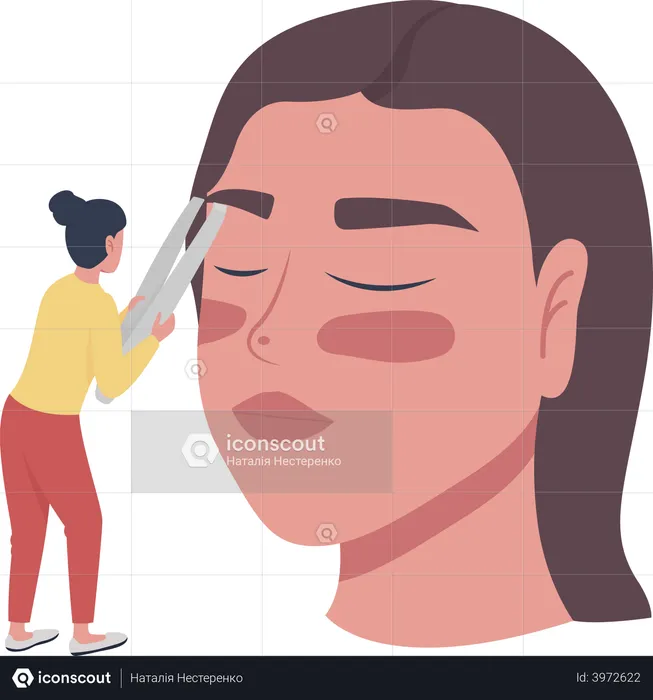 Professional eyebrow shaping  Illustration