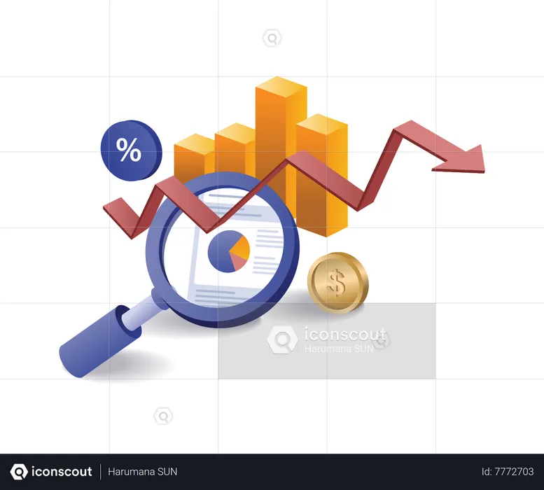 Professional seo analytics business  Illustration