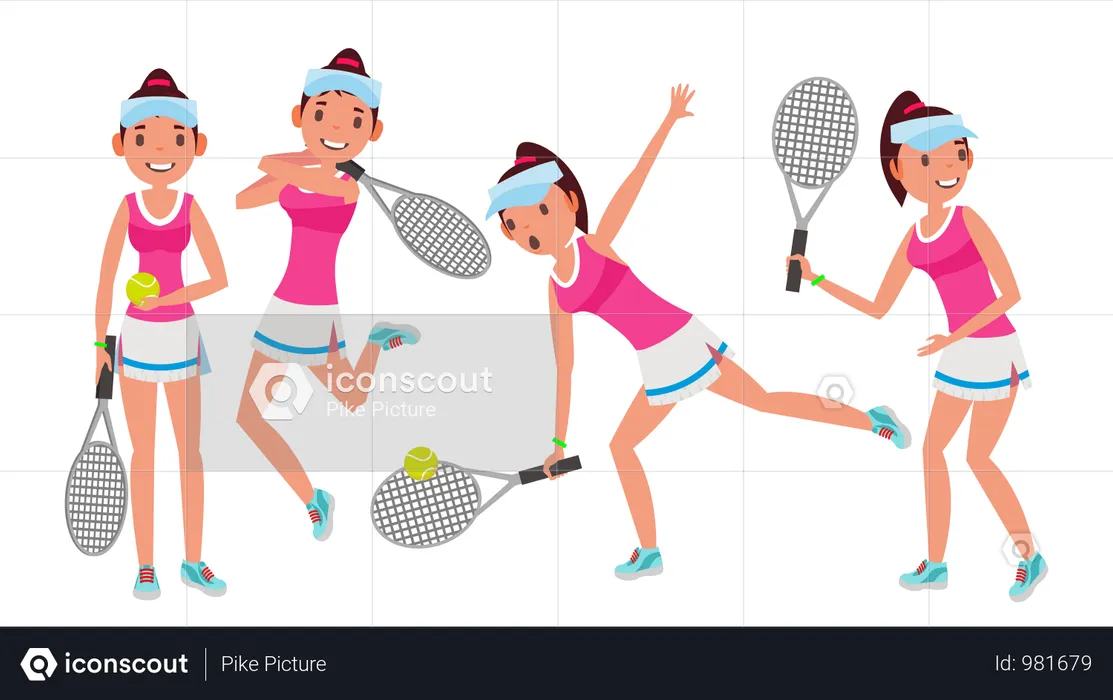 Professional Tennis Player  Illustration
